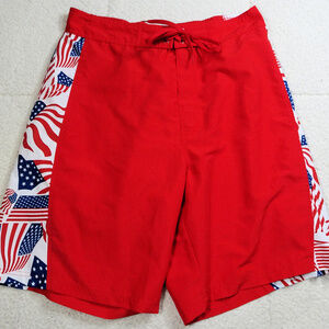 Men's Surfwaves Flags Board Shorts Swim Surf Large